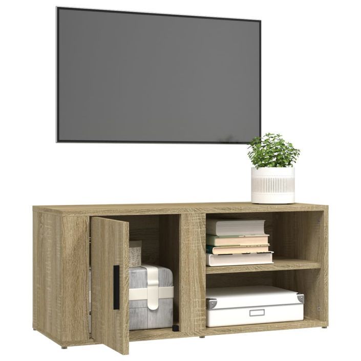 Meubles TV Chêne sonoma 80x31,5x36 cm Bois d'ingénierie - Photo n°5