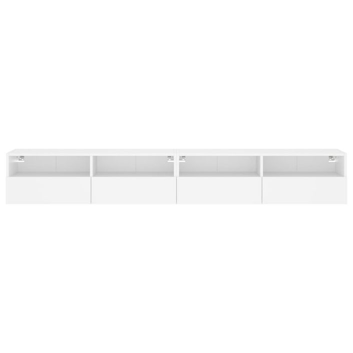 Meubles TV muraux 2 pcs blanc 100x30x30 cm bois d'ingénierie - Photo n°7