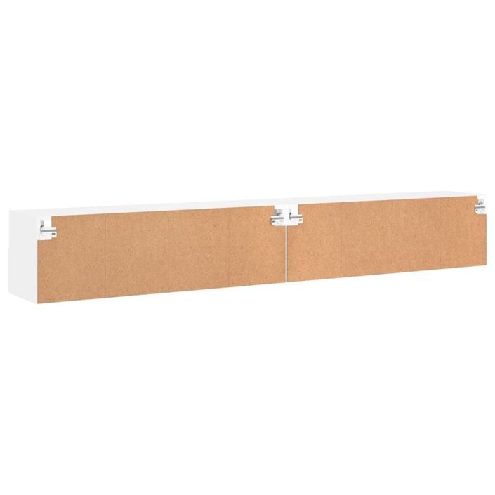 Meubles TV muraux 2 pcs blanc 100x30x30 cm bois d'ingénierie - Photo n°9