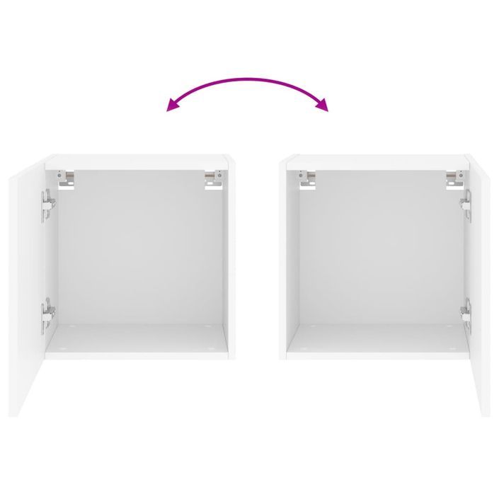 Meubles TV muraux 2 pcs blanc 40,5x30x40 cm bois d'ingénierie - Photo n°11