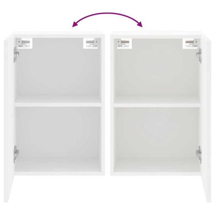 Meubles TV muraux 2 pcs blanc 40,5x30x60 cm bois d'ingénierie - Photo n°10