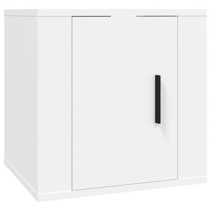 Meubles TV muraux 2 pcs Blanc 40x34,5x40 cm - Photo n°5