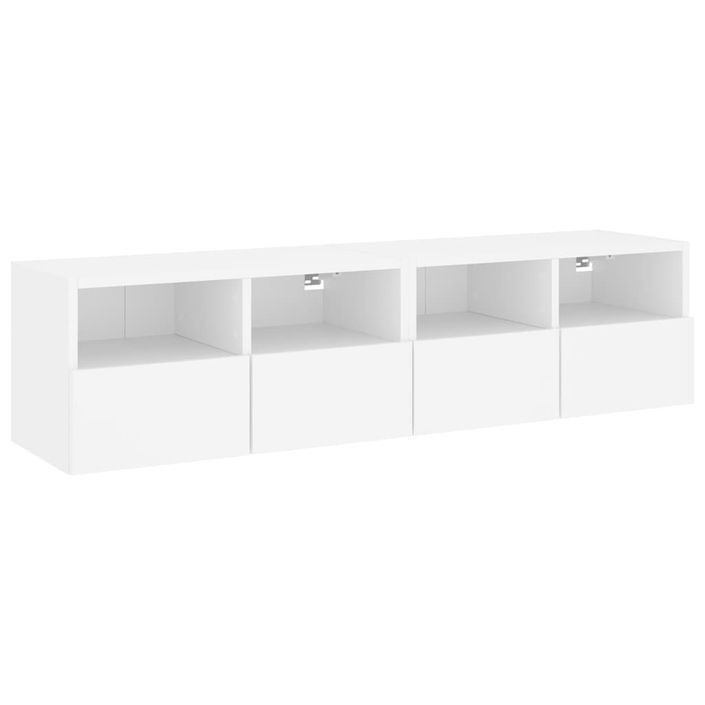 Meubles TV muraux 2 pcs blanc 60x30x30 cm bois d'ingénierie - Photo n°1