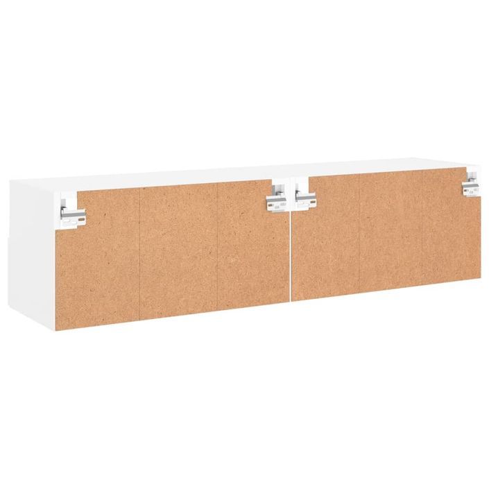 Meubles TV muraux 2 pcs blanc 60x30x30 cm bois d'ingénierie - Photo n°10