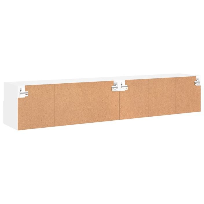 Meubles TV muraux 2 pcs blanc 80x30x30 cm bois d'ingénierie - Photo n°10