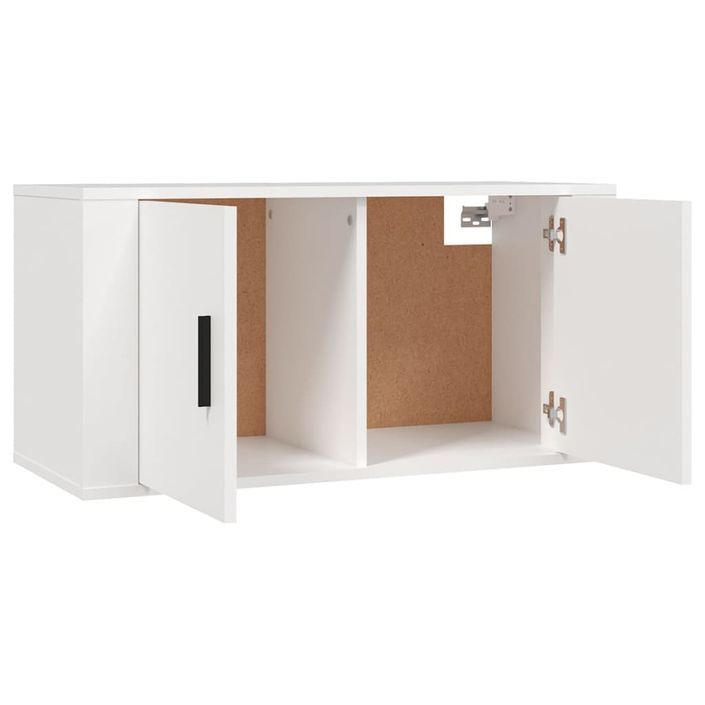 Meubles TV muraux 2 pcs blanc 80x34,5x40 cm - Photo n°5