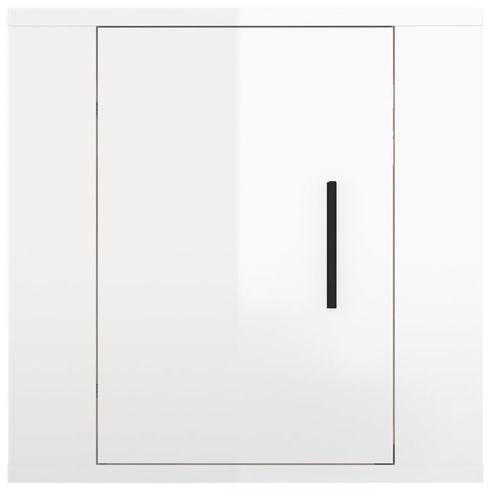 Meubles TV muraux 2 pcs Blanc brillant 40x34,5x40 cm - Photo n°6