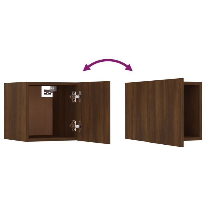 Meubles TV muraux 2 pcs Chêne marron 30,5x30x30 cm - Photo n°12