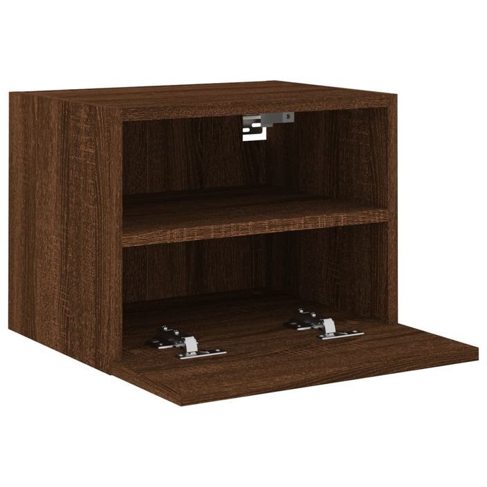 Meubles TV muraux 2 pcs chêne marron 40x30x30cm bois ingénierie - Photo n°7