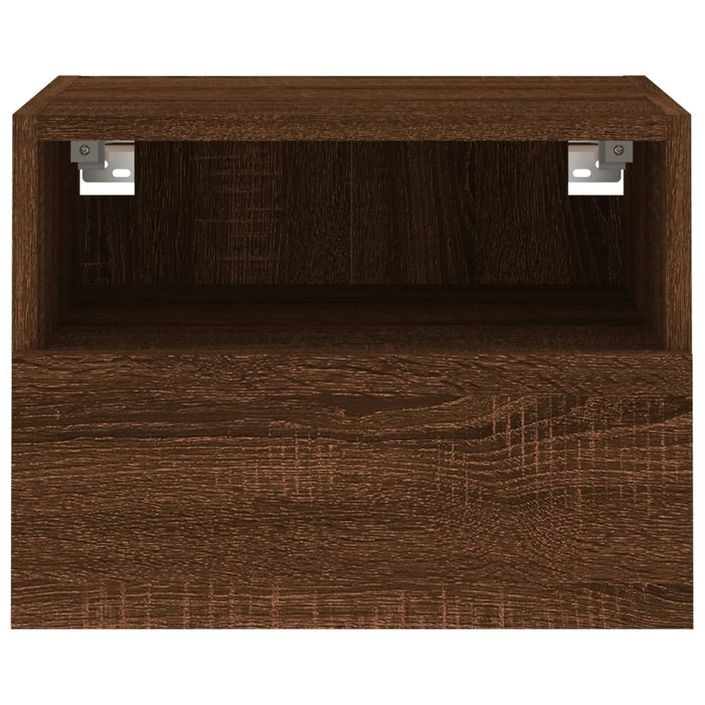 Meubles TV muraux 2 pcs chêne marron 40x30x30cm bois ingénierie - Photo n°8