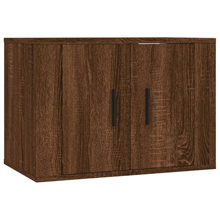 Meubles TV muraux 2 pcs chêne marron 57x34,5x40 cm - Photo n°4