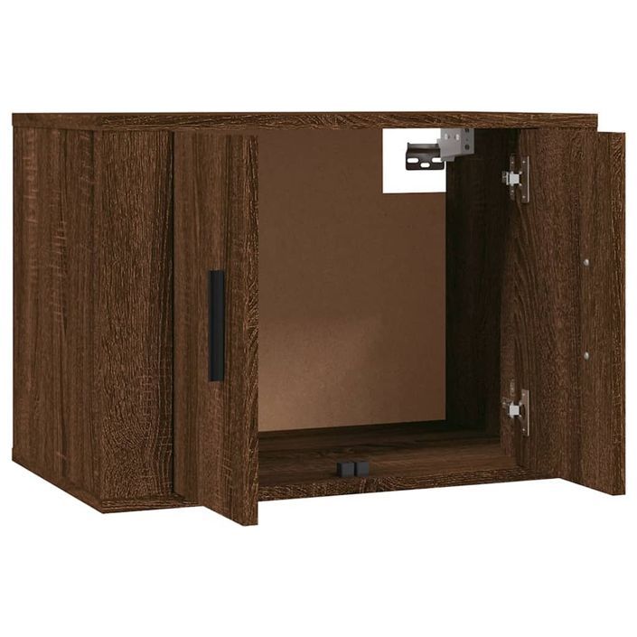 Meubles TV muraux 2 pcs chêne marron 57x34,5x40 cm - Photo n°5