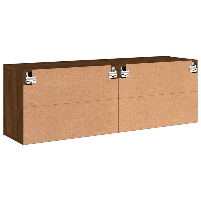 Meubles TV muraux 2 pcs chêne marron 60x30x41 cm - Photo n°9