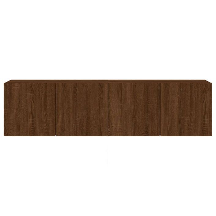 Meubles TV muraux 2 pcs chêne marron 80x30x41 cm - Photo n°7