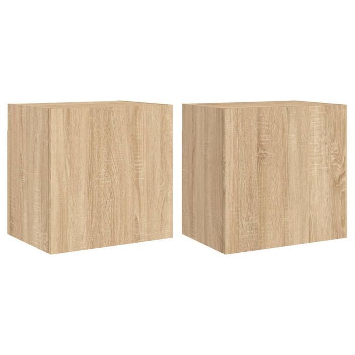 Meubles TV muraux 2 pcs chêne sonoma 40,5x30x40 cm - Photo n°1