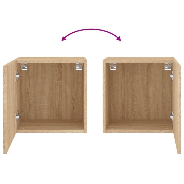 Meubles TV muraux 2 pcs chêne sonoma 40,5x30x40 cm - Photo n°11