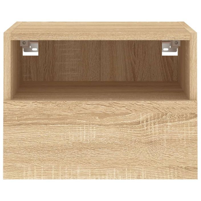 Meubles TV muraux 2 pcs chêne sonoma 40x30x30cm bois ingénierie - Photo n°9