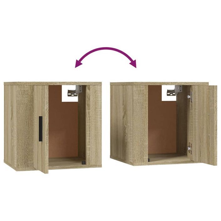 Meubles TV muraux 2 pcs Chêne sonoma 40x34,5x40 cm - Photo n°9