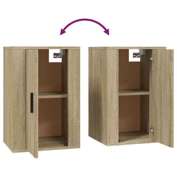 Meubles TV muraux 2 pcs Chêne sonoma 40x34,5x60 cm - Photo n°9