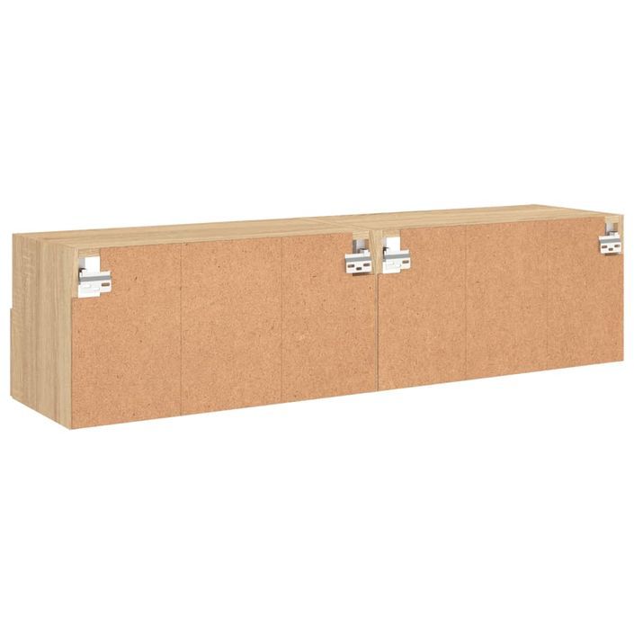 Meubles TV muraux 2 pcs chêne sonoma 60x30x30cm bois ingénierie - Photo n°10