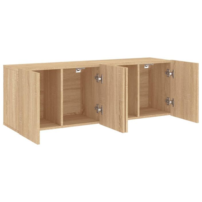 Meubles TV muraux 2 pcs chêne sonoma 60x30x41 cm - Photo n°6