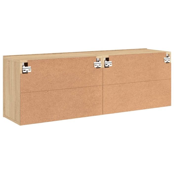 Meubles TV muraux 2 pcs chêne sonoma 60x30x41 cm - Photo n°9