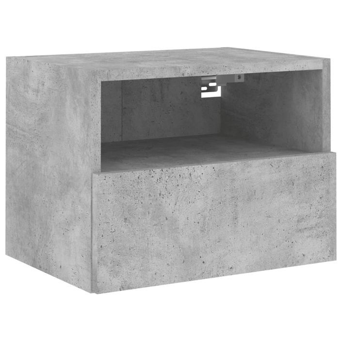 Meubles TV muraux 2 pcs gris béton 40x30x30cm bois d'ingénierie - Photo n°6