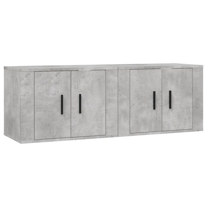 Meubles TV muraux 2 pcs gris béton 57x34,5x40 cm - Photo n°1