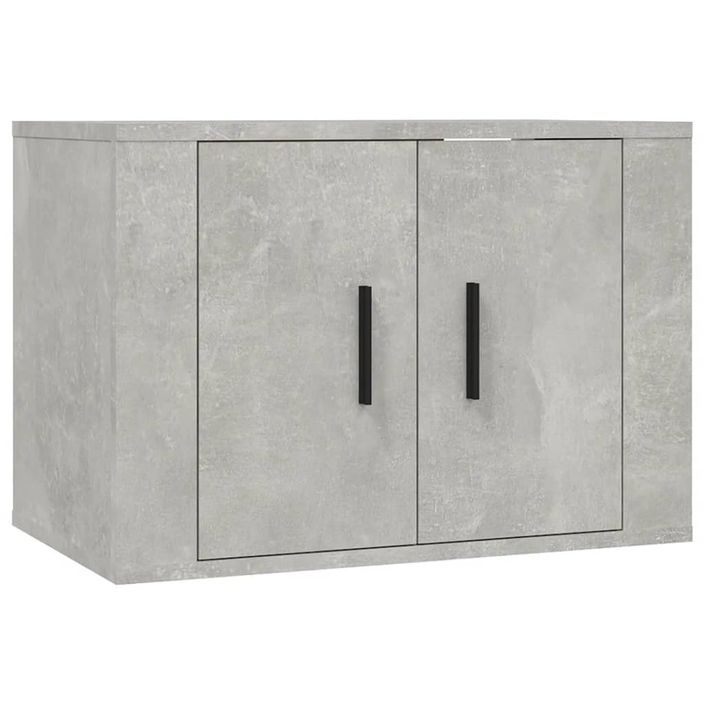 Meubles TV muraux 2 pcs gris béton 57x34,5x40 cm - Photo n°4