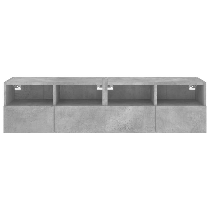 Meubles TV muraux 2 pcs gris béton 60x30x30cm bois d'ingénierie - Photo n°7