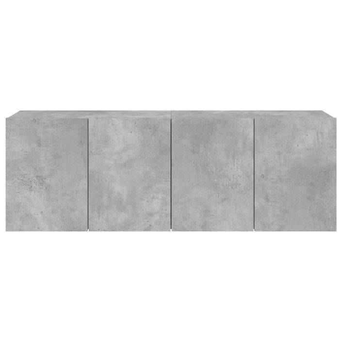 Meubles TV muraux 2 pcs gris béton 60x30x41 cm - Photo n°7