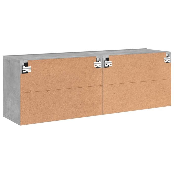 Meubles TV muraux 2 pcs gris béton 60x30x41 cm - Photo n°9