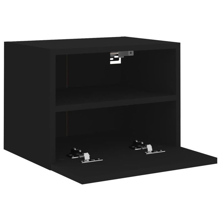 Meubles TV muraux 2 pcs noir 40x30x30 cm bois d'ingénierie - Photo n°7