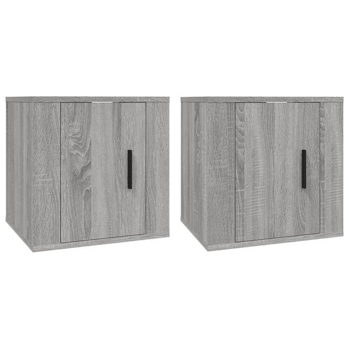 Meubles TV muraux 2 pcs Sonoma gris 40x34,5x40 cm - Photo n°1