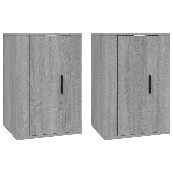 Meubles TV muraux 2 pcs Sonoma gris 40x34,5x60 cm - Photo n°1