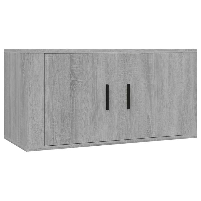 Meubles TV muraux 2 pcs sonoma gris 80x34,5x40 cm - Photo n°4