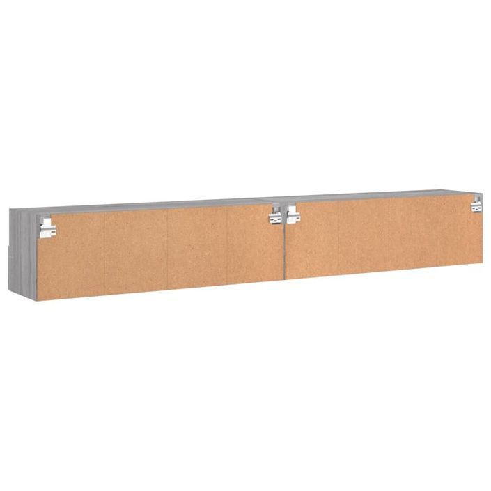 Meubles TV muraux 2pcs sonoma gris 100x30x30 cm bois ingénierie - Photo n°9