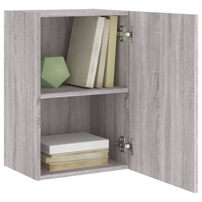 Meubles TV muraux 2pcs sonoma gris 40,5x30x60cm bois ingénierie - Photo n°4