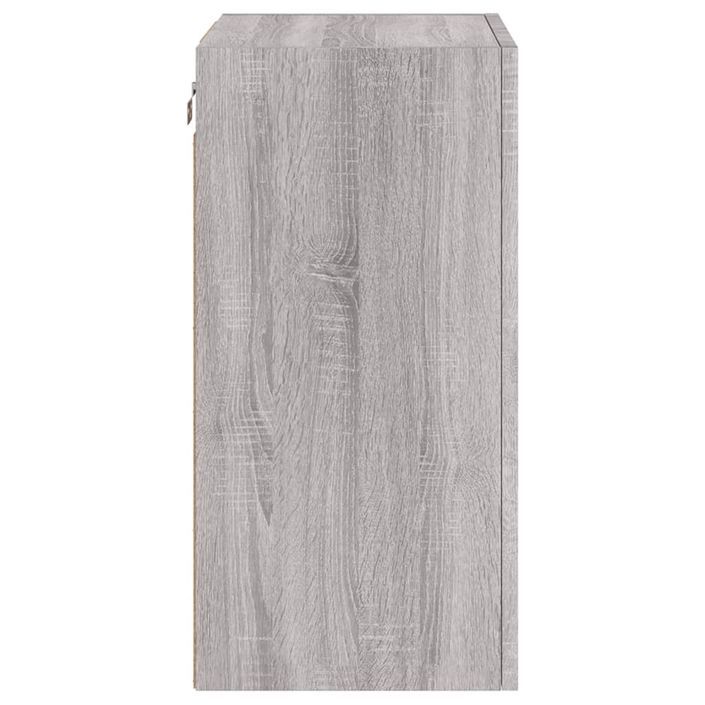 Meubles TV muraux 2pcs sonoma gris 40,5x30x60cm bois ingénierie - Photo n°8