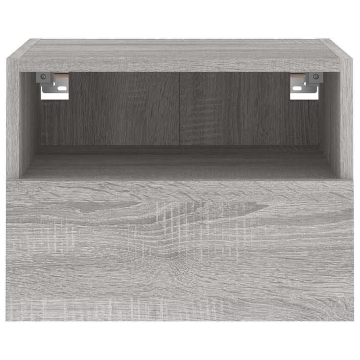 Meubles TV muraux 2pcs sonoma gris 40x30x30cm bois d'ingénierie - Photo n°8