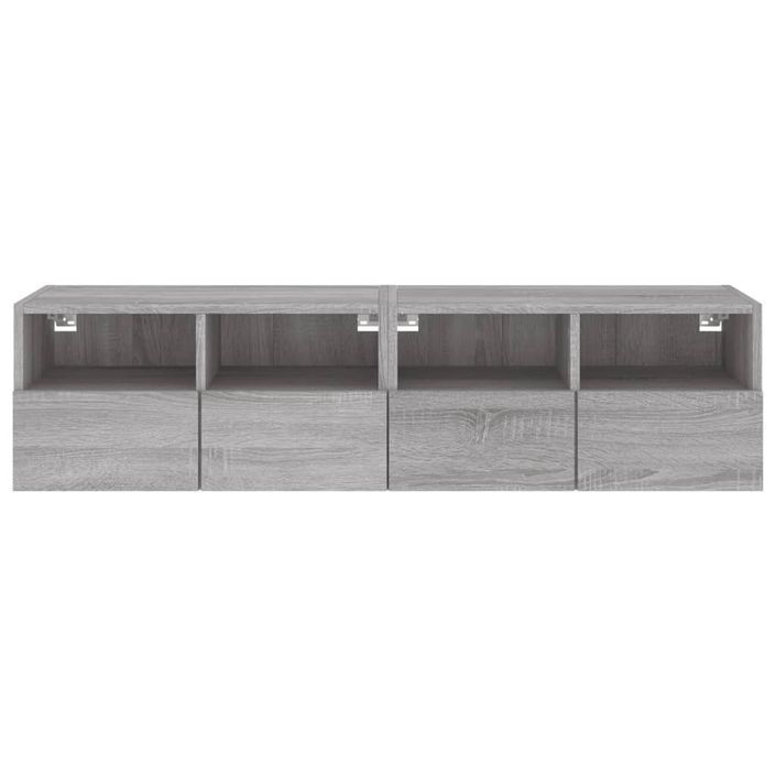 Meubles TV muraux 2pcs sonoma gris 60x30x30cm bois d'ingénierie - Photo n°8