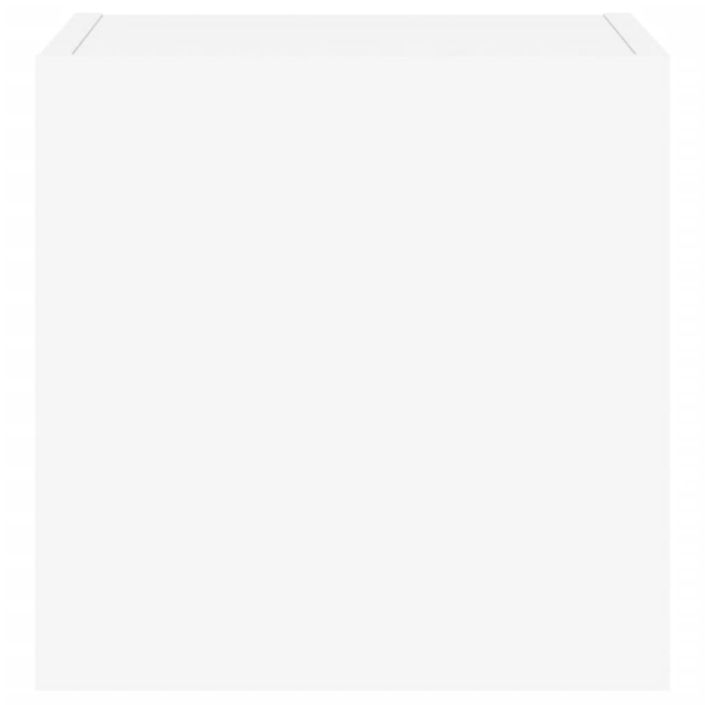 Meubles TV muraux avec lumières LED 2 pcs blanc 30,5x35x30 cm - Photo n°10