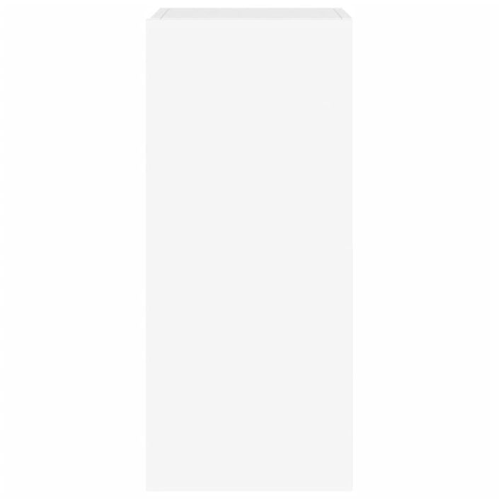 Meubles TV muraux avec lumières LED 2 pcs blanc 30,5x35x70 cm - Photo n°9