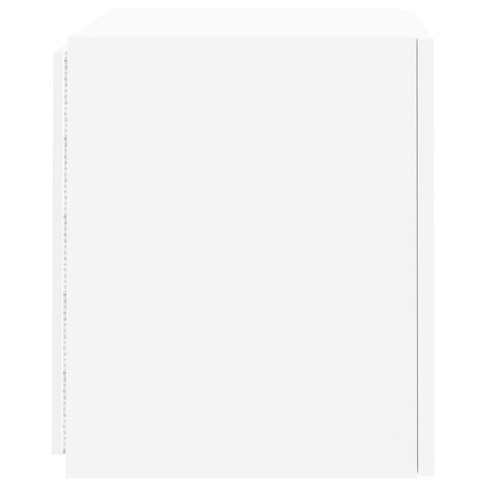 Meubles TV muraux avec lumières LED 2 pcs blanc 40,5x35x40 cm - Photo n°11