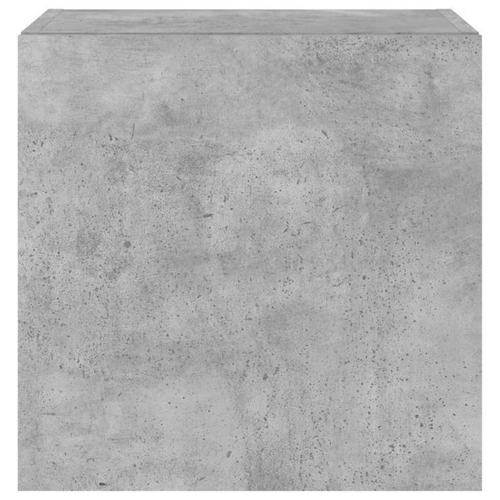 Meubles TV muraux et lumières LED 2pcs gris béton 40,5x35x40 cm - Photo n°10