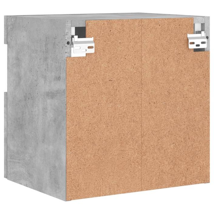 Meubles TV muraux et lumières LED 2pcs gris béton 40x30x40 cm - Photo n°12