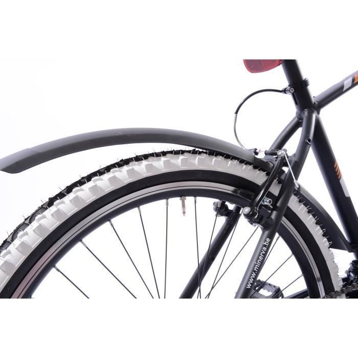 MINERVA Vélo VTT enfant 26 pouce cadre en aluminium couleur noir - Photo n°4
