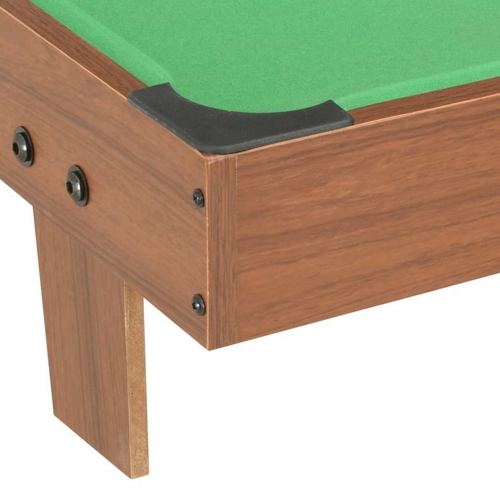 Mini table de billard 3 pieds 92x52x19 cm Marron et vert - Photo n°5