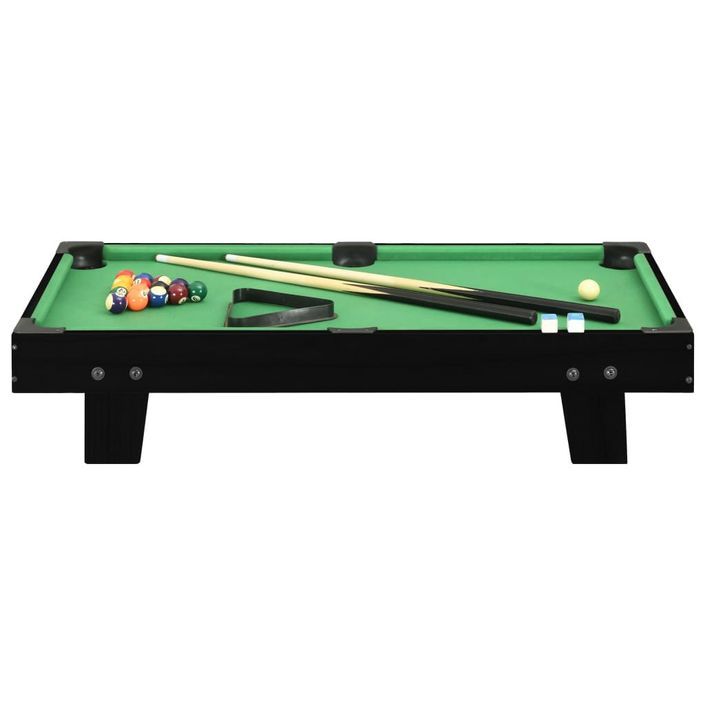Mini table de billard 3 pieds 92x52x19 cm Noir et vert - Photo n°2