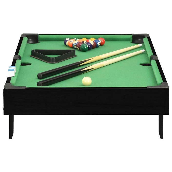 Mini table de billard 3 pieds 92x52x19 cm Noir et vert - Photo n°3